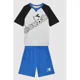 Diadora Komplet majica in športne kratke hlače Ss Score 102.178253 Siva Regular Fit
