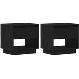  Noćni ormarić s ladicama 2 pcs Crni hrast 45 x 34 x 44 cm | Eponuda.com