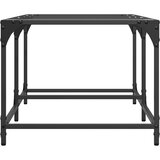  Stolić s prozirnom staklenom površinom 98,5 x 50 x 40 cm čelik | shoptok.hr