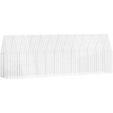  Kavez za piliće 2 pcs Srebrno 600 x 100 x 210 cm Cinkani čelik | shoptok.hr