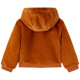  Dječja jakna s kapuljačom od umjetnog krzna boja konjaka 92 | shoptok.hr