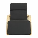 Kondela Nihajni stol, brezov les, naravna, siva tkanina, SIVERT | Shoptok.si