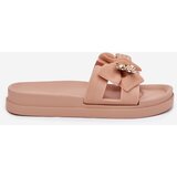 Boto Women's Slippers With Bow And Golden Brooch Black Lynara | shoptok.hr