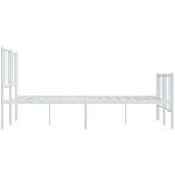 Metalni okvir kreveta uzglavlje i podnožje bijeli 150 x 200 cm | shoptok.hr