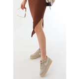 Dewberry 16427 Womens Elegant Midi Pencil Dress-COFFEE | shoptok.hr