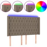 Maison Chic led posteljno vzglavje - vzglavna omarica - nočna omarica taupe 163x16x118/128 cm blago, (21706149) Cene