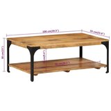  Stolić za kavu 2 razine 100x55x38 cm masivno drvo manga i čelik | shoptok.hr