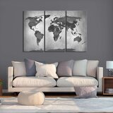  Slika - Map on Concrete (3 Parts) 120x80 | shoptok.hr
