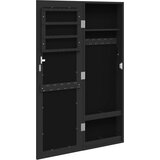  Zidni ormarić za nakit s ogledalom crni 30 x 8,5 x 90 cm | shoptok.hr
