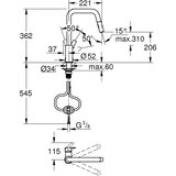 Grohe 306312430 Start vrtljiva izvlečna kuhinjska armatura | Shoptok.si