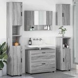 vidaXL Set namještaja za kupaonicu s ladicama 5 pcs Sivi hrast sonoma | shoptok.hr
