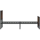  Metalni okvir kreveta bez madraca smeđa boja hrasta 140x200 cm | shoptok.hr