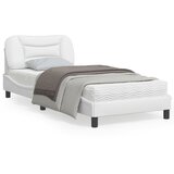 vidaXL Okvir za krevet s uzglavljem bijeli 90x190 cm od umjetne kože Cijene