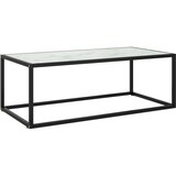 The Living Store Klubska mizica črna z belim marmornim steklom 100x50x35 cm - Klubska Mizica, (21574294) Cene