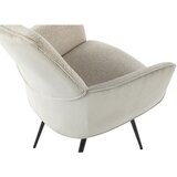 CARRYHOME naslanjač, kovina, tekstil krem barve | Shoptok.si