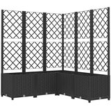  Vrtna sadilica s rešetkom crna 120 x 120 x 136 cm PP | Eponuda.com