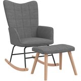  The Living Store Gugalni stol s stolčkom temno sivo blago - Gugalni Stol S Stolčkom, (21500492) | Shoptok.si