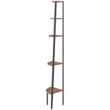  Kutne police s 5 razina tamnosmeđe-crne 45,5 x 31,5 x 180 cm | shoptok.hr