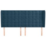  Uzglavlje s ušima tamnoplavo 183x23x118/128 cm baršunasto | shoptok.hr