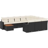  11-dijelni set vrtnih sofa od poliratana s jastucima crni Crna 66 x 62 x 69 cm | shoptok.hr