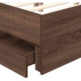 vidaXL Okvir za krevet Smeđi hrast 150 x 200 cm Inženjersko Drvo | shoptok.hr