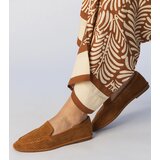 Gemre Stanila perforated eco-suede caramel loafers | shoptok.hr