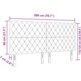 LED vzglavje z LED lučmi Diamantni Temno modra 100 cm Žamet, (5000043899) | Shoptok.si