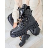 Resti Women's black boots with Ebidef chains | Shoptok.si