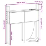  Skladišno uzglavlje Sivi hrast sonoma 100 cm Konstruirano drvo | shoptok.hr