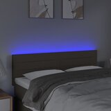  LED uzglavlje smeđesivo 144x5x78/88 cm od tkanine | Eponuda.ba