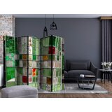 Artgeist PARAVAN 225/172/3 cm bež, smaragdno zelena | Shoptok.si