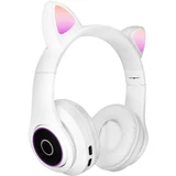 AVIZAR Slušalke Bluetooth 5.0 Cat Ear Design - bele, (20731465)