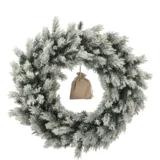 Snježni smrekov adventski vijenac s LED rasvjetom 60 cm ANT2053