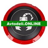 Fiat Emblem, Pokrov platišča ABARTH 500 črno/rdeč | Shoptok.si