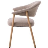 Unique Furniture Bež blagovaonske stolice u setu s naslonima za ruke 2 kom od punog hrasta Elk – | shoptok.hr