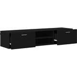 vidaXL TV omarica s predalom Črna 150 x 39 x 30 cm Konstruiran les | Shoptok.si