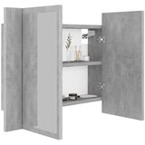 vidaXL LED kupaonski ormarić s ogledalom siva boja betona 60x12x45 cm | shoptok.hr