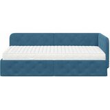  Kutni okvir kreveta Plava 90 x 190 cm Baršun | shoptok.hr