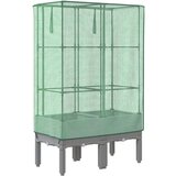 vidaXL Visoka greda s prevleko za rastlinjak videz ratana 80x40x140 cm | Shoptok.si