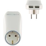  Polnilnik hišni za pametni telefon, tablico, 2 x USB, 2.1A + Schuko - NV 2100 USB | Shoptok.si