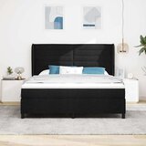 Box spring krevet s madracem Crna 180 x 200 cm tkanina - Crna 180 x 200 cm Dizajn linija | shoptok.hr