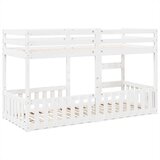 vidaXL Pograd bel 90x200 cm trdna borovina | Shoptok.si