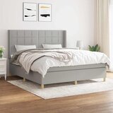  box spring s madracem svjetlosiva 160x200 cm tkanina | shoptok.hr