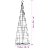 vidaXL Osvetljena novoletna jelka stožec 550 LED hladno bela 304 cm | Shoptok.si