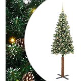 vidaXL Mršavo božićno drvce s 300 LED svjetlima Zelena i bijela 180 cm | shoptok.hr