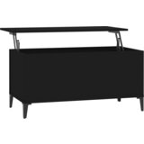Maison Chic Klubska mizica - kavna mizica - Nizka mizica črna 90x44,5x45 cm inženirski les, (21755404) Cene