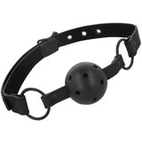 Intense Fetish Vegan Leather Ball Gag Black Cene