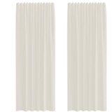 vidaXL Voile zavjese s džepovima za šipke 2 kom. krem - Krema 140 x 260 cm 1 s džepovima za šipke | shoptok.hr