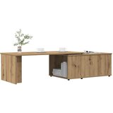 vidaXL Klubska mizica artisan hrast 150x50x35 cm inženirski les Cene