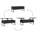  Stolić za kavu crni 100 x 50 x 40 cm konstruirano drvo i metal | shoptok.hr
